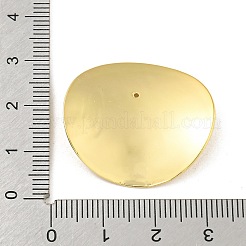 ラックメッキ真鍮チャーム  長持ちメッキ  カドミウムフリー＆鉛フリー  チップ形状  18KGP本金メッキ  27x29.5x3.2mm  穴：0.9mm&nbsp;KK-P277-25G