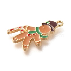 Christmas Theme Alloy Enamel Pendants&nbsp;ENAM-Q509-02KCG-10