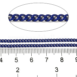 スプレー塗装された304ステンレス鋼カーブチェーン  スプールで  溶接されていない  ブルー  3x2x0.6mm&nbsp;STAS-B067-05A-04