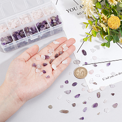 Natural Amethyst and Natural Rose Quart Chips Beads&nbsp;G-PH0031-02