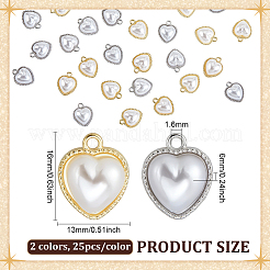 50Pcs 2 Colors Alloy Resin Pendants&nbsp;FIND-OC0014-40
