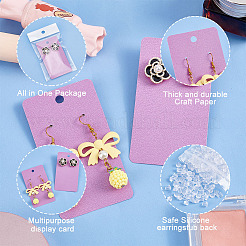 120Pcs Blank kraft Paper Earring Card Holder for Earring Display&nbsp;DIY-PH0009-96A