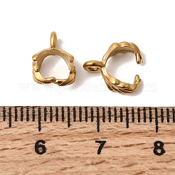 304ステンレススチール製アイスピックピンチベイル  葉  イオンプレーティング（ip）  ゴールドカラー  10.5x3.5mm  穴：1.1mm  ピン：0.7mm&nbsp;STAS-K255-24G