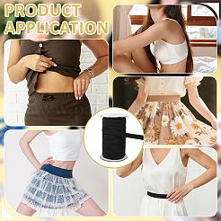Flat Polyester Folding Elastic Cord&nbsp;OCOR-WH0120-55A