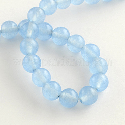 Dyed Natural White Jade Round Bead Strands&nbsp;G-Q937-4mm-04