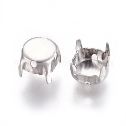 Non-Tarnish 316 Surgical Stainless Steel Sew on Prong Settings&nbsp;STAS-I118-04P