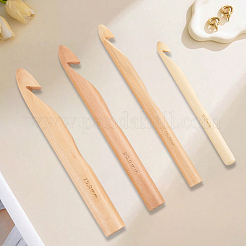 4Pcs 4 Styles Bamboo Crochet Hooks&nbsp;DIY-CL0002-62B