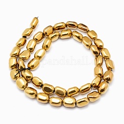 Electroplate Non-magnetic Synthetic Hematite Beads Strands&nbsp;G-L488-A-05