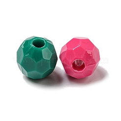 不透明なアクリルビーズ  ラウンド  ミックスカラー  10x9.5mm  穴：3mm  約1000個/500g&nbsp;PACR-C006-21