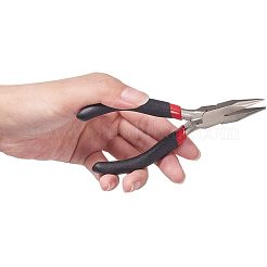 炭素鋼ジュエリープライヤーセット  フェロニッケル  サイドカッター  ラウンドノーズとチェーンラジオペンチ  ブラック  11~12.5cm&nbsp;PT-PH0001-01