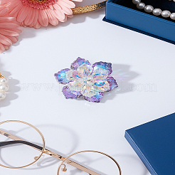 1Pc Flower Rhinestone Pins&nbsp;JEWB-LP0006-07
