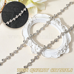 S-shaped Glass Rhinestone and Iron Cup Chains&nbsp;DIY-WH20032-25S-01