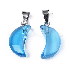 Transparent Spray Painted Glass Pendants&nbsp;GLAA-N035-021-F03