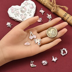 Alloy Rhinestone & Enamel Pendants&nbsp;FIND-YW0007-34