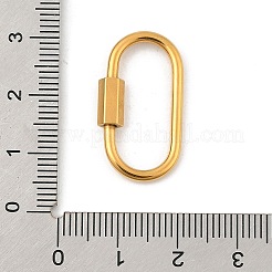 Ion Plating(IP) 304 Stainless Steel Screw Carabiner Lock Charms&nbsp;X-STAS-H107-04D-G