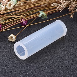 チューブ形状diyシリコンモールド  樹脂の鋳造型  ジュエリーは、uv樹脂のdiyツールを作る  エポキシ樹脂ジュエリー作り  ホワイト  50x14mm  インナーサイズ：9mm&nbsp;AJEW-P039-05