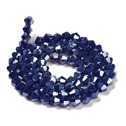 Opaque Solid Color Electroplate Glass Beads Strands&nbsp;X1-GLAA-F029-P4mm-A10