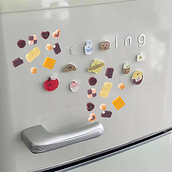 80 個 8 スタイル不透明樹脂デコデンカボション  模造食品  混合図形  ミックスカラー  14~26x13.5~34x3~10mm  10個/スタイル&nbsp;CRES-BM0001-02