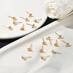 SHEGRACE Brass Stud Earring Findings&nbsp;XGR0027G-40G