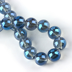 Electroplate Glass Beads Strands&nbsp;X-EGLA-Q062-8mm-A14