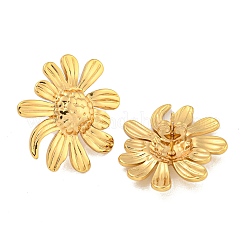 304ステンレススチール製イヤリング  花  ゴールドカラー  25x27mm&nbsp;EJEW-P282-02B-G