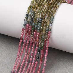Gradient Color Natural Multicolor Tourmaline Beads Strands&nbsp;G-D110-A02-05