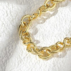 Brass Infinity Link Chain Bracelets for Women Men&nbsp;BJEW-K273-12G