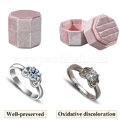 Velvet Cover Plastic Couple Ring Box&nbsp;VBOX-WH20003-001E