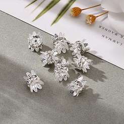 Brass Rhinestone Bead Caps&nbsp;RB-H042-14