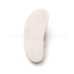 変色しない304ステンレススチールペンダント  フリップフロップ  ステンレス鋼色  23x9.5x6.5mm  穴：3mm&nbsp;STAS-D179-12P