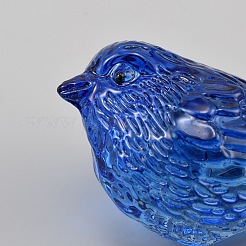 染色された天然水晶の鳥のミニチュア装飾品  ホームオフィスのデスクトップ装飾用  ブルー  75x40x47mm&nbsp;DJEW-WH0039-144B