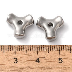 変色しない304ステンレススチールビーズ  三角形  ステンレス鋼色  12x13x5mm  穴：1.8mm&nbsp;STAS-I305-116P