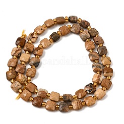 Natural Picture Jasper Beads Strands&nbsp;GG-CBA96AE-A02-6x6mm