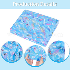 Feather Pattern Nylon Fabric&nbsp;DIY-WH20066-004B