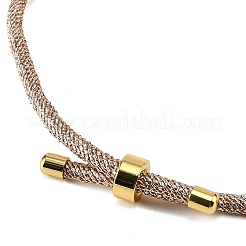 Adjustable Round Polyester Braided Cord Bracelet Making&nbsp;FIND-G117-01G-02