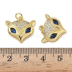 Brass Micro Pave Cubic Zirconia Pendants&nbsp;KK-L257-18G