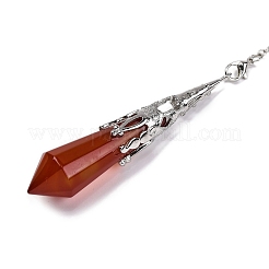 Natural & Synthetic Gemstone Pointed Dowsing Pendulum Big Pendants&nbsp;G-H285-06P-A