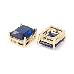 Rack Plating Brass Glass Multi-strand Links&nbsp;ZIRC-I057-30G-02