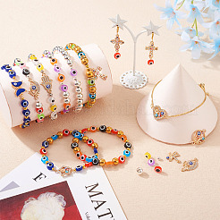 DIY Evil Eye Bracelet Making Kit&nbsp;DIY-TA0004-42