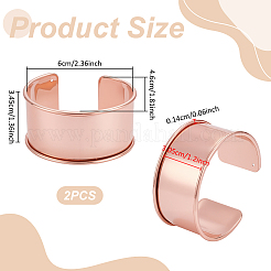 2Pcs Alloy Grooved Bangles&nbsp;BJEW-UN0001-90