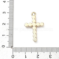 合金ラインストーンペンダント  クロスチャーム  UVメッキ  ゴールドカラー  25.5x16.5x3mm  穴：1.8mm&nbsp;ALRI-D303-20G-03