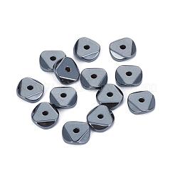 非磁性合成ヘマタイトビーズ連売り  多面カット  6x6x1.5mm  穴：0.8mm  約228個/連  15.86インチ（40.3cm）&nbsp;G-I273-31B