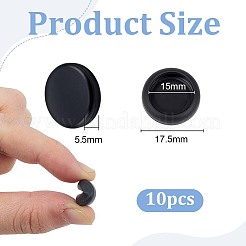 TPU ジョイスティック キャップ  サムグリップ  ゲームパッド用  ゲームコントローラ  ブラック  17.5x5.5mm  内径：15mm&nbsp;FIND-WH0433-99B