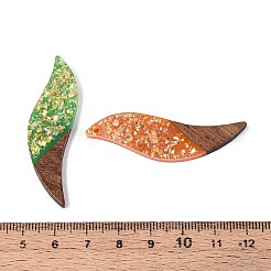 Opaque Resin and Walnut Wood Big Pendants&nbsp;RESI-T060-21A