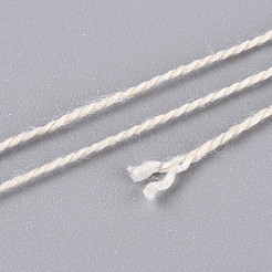 編組ポリエステルコード  ジュエリー作りのための  ラウンド  アンティークホワイト  0.5~1mm  約63~64m /ロール  10ロール/セット&nbsp;OCOR-T017-04A-21