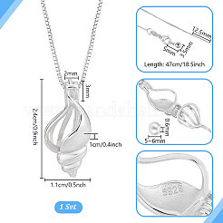 キットを作るDIYネックレス  シェル形状  24x11x10mm  穴：3x2mm&nbsp;DIY-PH0029-53C