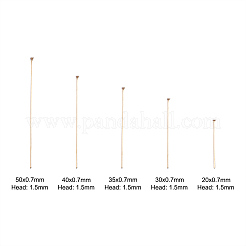 304ステンレス鋼フラットヘッドピン  ゴールドカラー  35x0.7mm / 20x0.7mm / 30x0.7mm / 40x0.7mm / 50x0.7mm  ヘッド：1.5mm  100個/箱&nbsp;STAS-CJ0005-01G