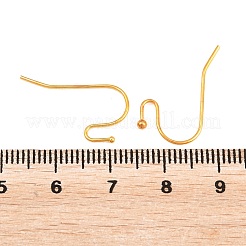 真鍮のピアスフック  ゴールドカラー  22x11x0.75mm  20ゲージ&nbsp;J0JQN-G-NF