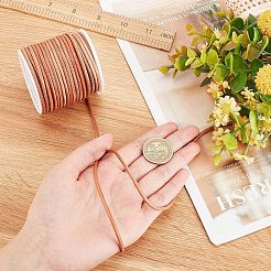 牛革レザーコード  ジュエリーコード  アクセサリー製作材料  バリーウッド  3mm  約21.87ヤード（20m）/ロール&nbsp;WL-WH0010-01A