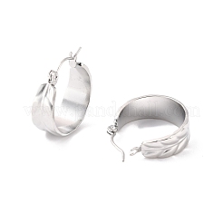 変色しない304ステンレススチールの厚手のフープピアス（女性用）  ステンレス鋼色  20.5x19.5x8mm  ピン：0.5mm&nbsp;EJEW-P198-02P